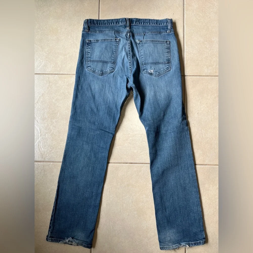 Vintage Arizona Men’s Jeans Bootcut Flare Denim Size 34x30 Mid Wash - Picture 10 of 15
